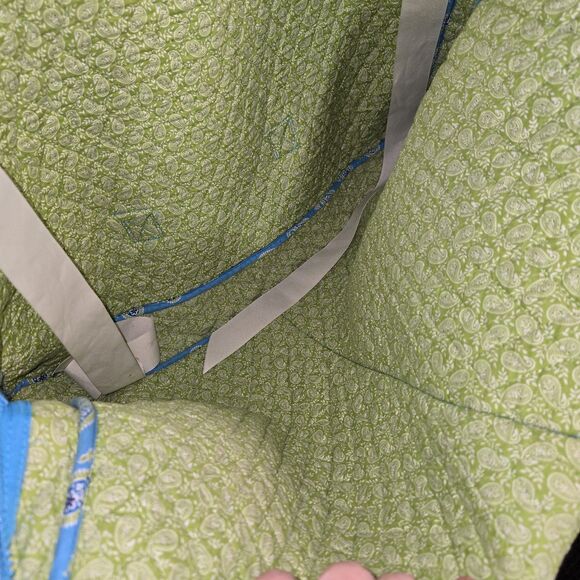 Vera Bradley Garment Bag Bermuda Blue Paisley Quilted Hanging Travel Cover 2005 - Picture 11 of 12